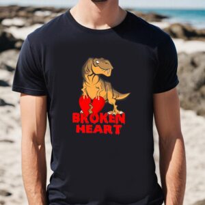 Valentines Womens Shirts Dinosaur Broken Heart Valentine Day T Shirt 1