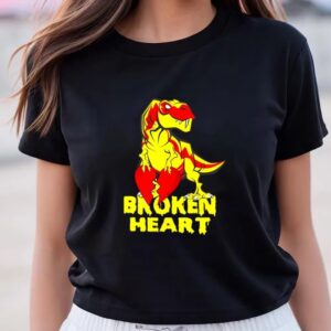 Valentines Womens Shirts Dinosaur Broken Heart Valentine T Shirt 3