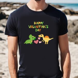 Valentines Womens Shirts, Dinosaur Happy…