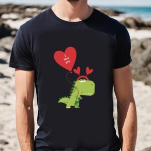 Valentines Womens Shirts Dinosaur Valentines Day T Shirt 2