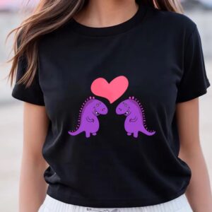 Valentines Womens Shirts Dinosaurs Love Valentine T shirt 3