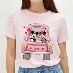 Valentines Womens Shirts Disney Happy Valentines Truck Mickey And Minnie Valentine Shirt 1