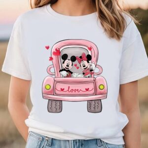 Valentines Womens Shirts Disney Happy Valentines Truck Mickey And Minnie Valentine Shirt 3