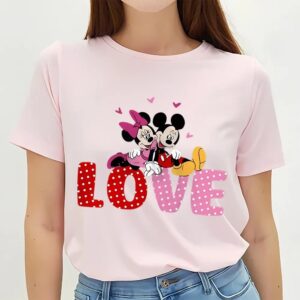 Valentines Womens Shirts Disney Mickey And Minnie Valentines Love Shirt 2