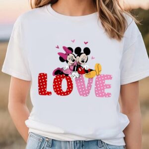 Valentines Womens Shirts Disney Mickey And Minnie Valentines Love Shirt 3