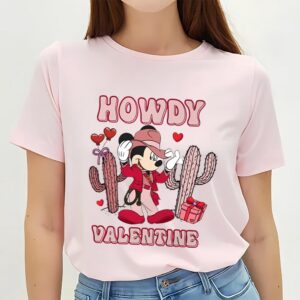 Valentines Womens Shirts Disney Mickey Cowboy Howdy Valentine Shirt 1