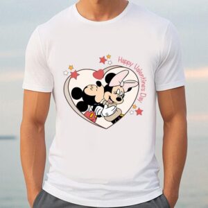 Valentines Womens Shirts Disney Mickey Minnie Kissing Happy Valentines Day Shirt 1