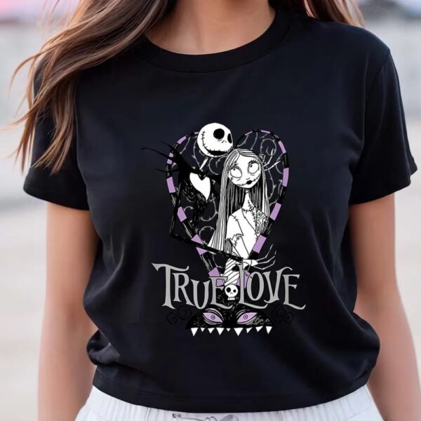 Valentines Womens Shirts, Disney Nightmare Before Christmas Valentines True Love T-Shirt