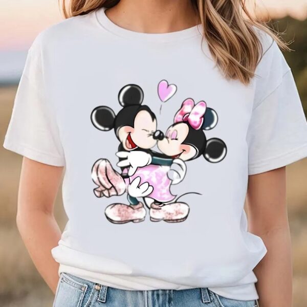 Valentines Womens Shirts, Disneyland Mickey And Minnie Gift For Valentine Day Shirt