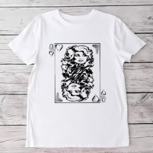 Valentines Womens Shirts Dolly Parton Queen Of Hearts Playing Card T Shirt 1