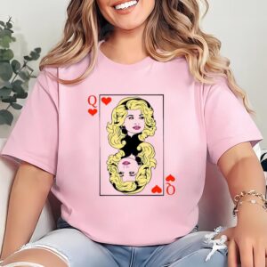 Valentines Womens Shirts Dolly Parton Queen Of Hearts Shirt Dolly Parton Playing Card T shirt 2