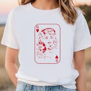 Valentines Womens Shirts Dolly Queen Of Hearts Card Valentines Day Shirt Dollyy country music Shirt 3