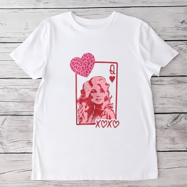 Valentines Womens Shirts, Dolly The Queen Of Hearts Card Valentine’s Day Shirt