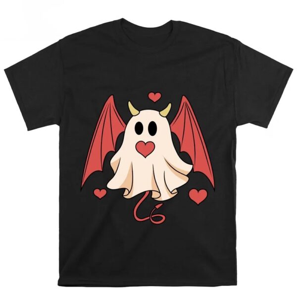 Valentines Womens Shirts, Evil Ghost Retro Valentines Day T-Shirt