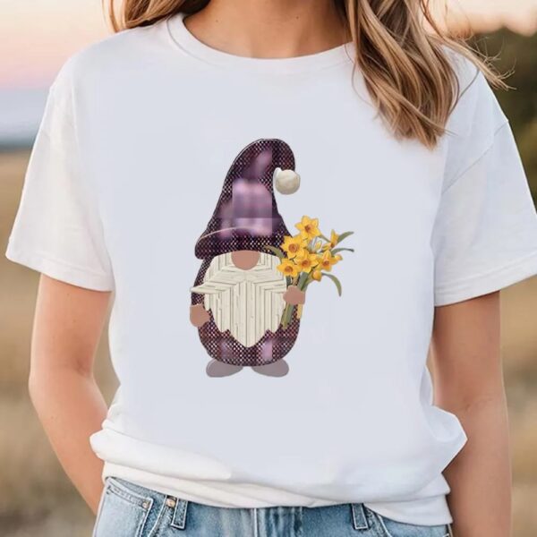 Valentines Womens Shirts, Flowering Gnome Valentine T-Shirt