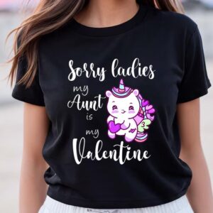 Valentines Womens Shirts Funny Aunt Quote My Aunt Is My Valentine Cool Aunt Womens Plus Size T shirt 2