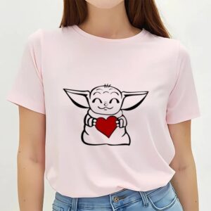 Valentines Womens Shirts Funny Baby Yoda Hug Heart Will You Be My Valentine Shirt 3