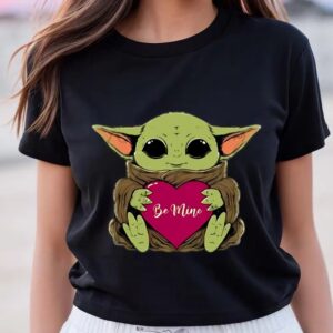 Valentines Womens Shirts Funny Baby Yoda Hug Love Heart Be Mine Valentines Day T Shirt 3