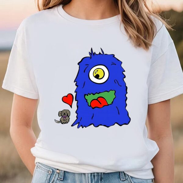 Valentines Womens Shirts, Funny Monster Love Puppy And Monster Valentine Shirt