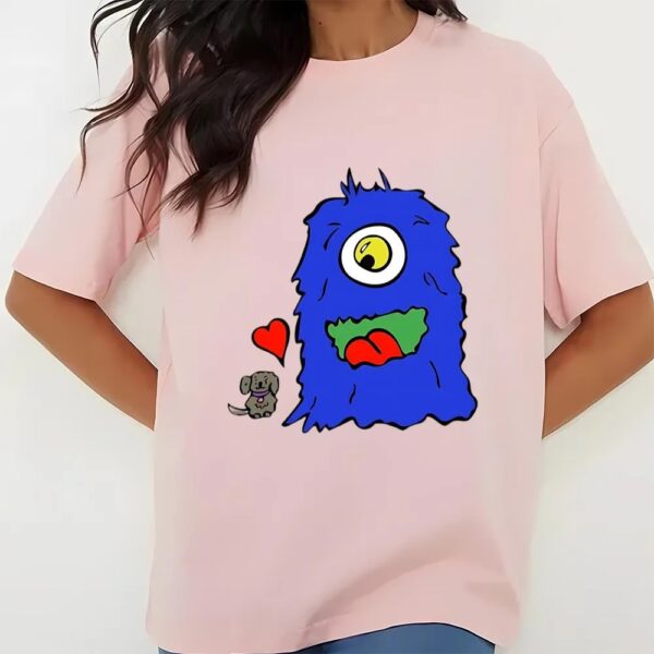 Valentines Womens Shirts, Funny Monster Love Puppy And Monster Valentine Shirt