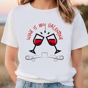 Valentines Womens Shirts Funny Valentine Shirt Wine Is My Valentine Shirt 1