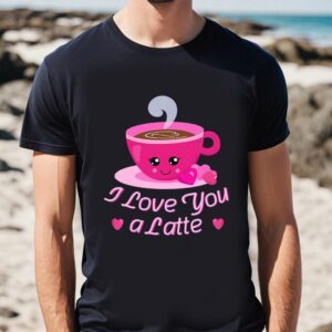 Valentines Womens Shirts Funny Valentines I Love You A Latte Shirt 1