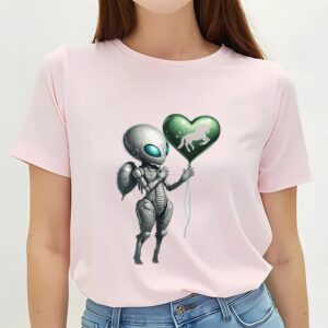 Valentines Womens Shirts Futuristic Alien Valentine Aliens Lover Robotic T Shirt 3