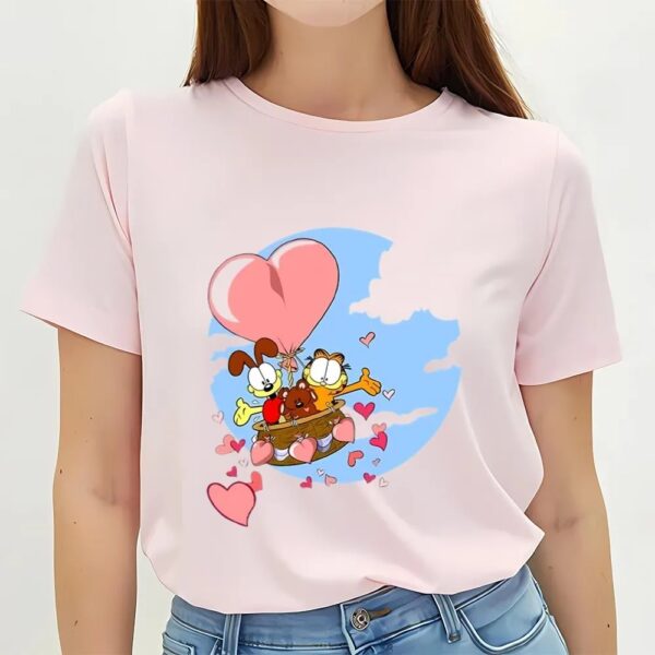 Valentines Womens Shirts, Garfield Happy Valentine’s T-shirt Cute Gift For Couple