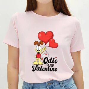 Valentines Womens Shirts Garfield Odie Is My Valentine T shirt 3