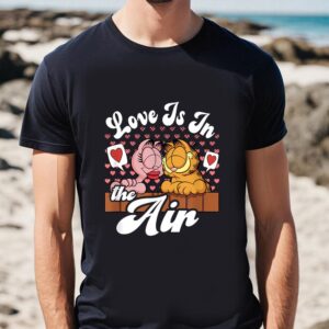 Valentines Womens Shirts Garfield Valentines Day Garfield Arlene Love Is In The Air T Shirt 1