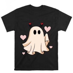 Valentines Womens Shirts Ghost Retro Valentines Day T Shirt 3