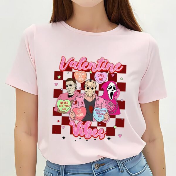 Valentines Womens Shirts, Ghostface Scream Horror Valentine’s Day Tee