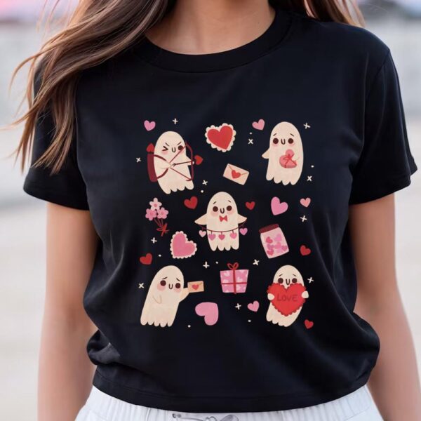 Valentines Womens Shirts, Ghostly Valentine T-Shirt