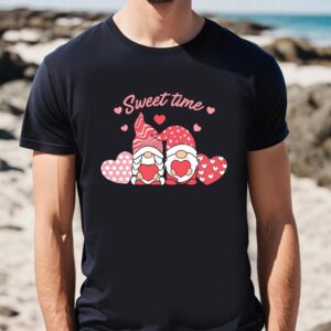 Valentines Womens Shirts Gnome Sweet Time Valentine T Shirt 2