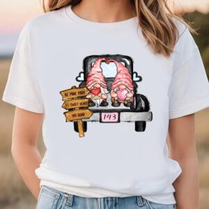 Valentines Womens Shirts Gnome Truck Love Valentine Day T Shirt 2