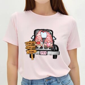 Valentines Womens Shirts Gnome Truck Love Valentine Day T Shirt 3