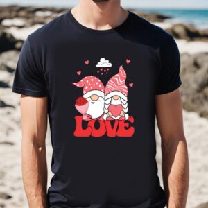 Valentines Womens Shirts Gnome Valentine T Shirt For Couple 1