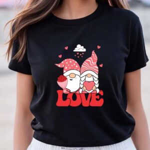 Valentines Womens Shirts Gnome Valentine T Shirt For Couple 3