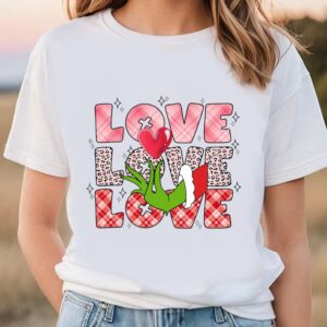 Valentines Womens Shirts Love Heart Grinchs Valentine Day Shirt 1