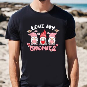 Valentines Womens Shirts Love My Gnome Valentine T Shirt 1