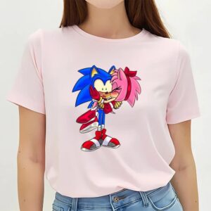 Valentines Womens Shirts Love Or In Love Amy Rose And Sonic Valentines T shirt 3