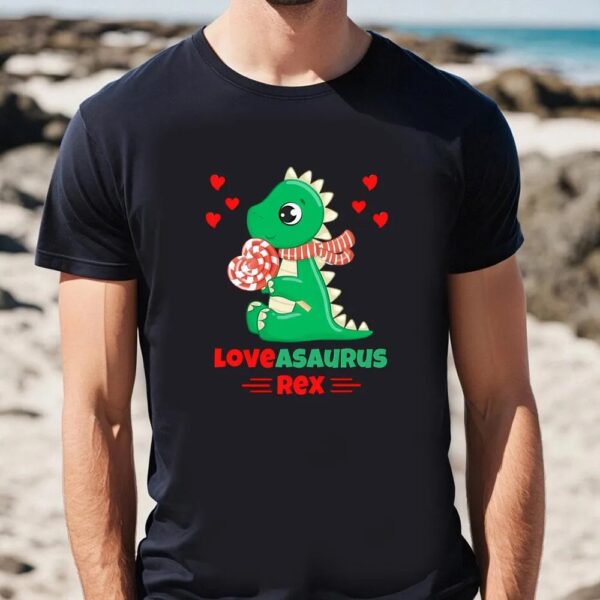 Valentines Womens Shirts, Loveasaurus Rex Valentine Day Dinosaur Lovers T-shirt