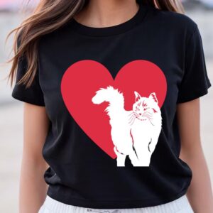 Valentines Womens Shirts Loving Cat Valentine T Shirt 1