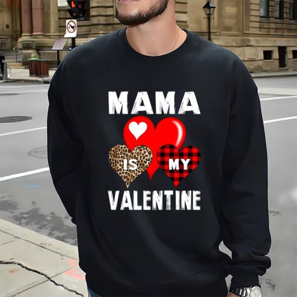 Valentines Womens Shirts, Mama Is My Valentine Boys Kids Valentines Day T-Shirt