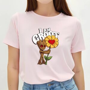 Valentines Womens Shirts Marvel Guardians I Am Groot Daisy Flower Valentines T shirt T shirt 3