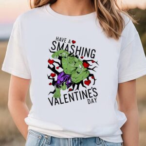 Valentines Womens Shirts Marvel Hulk Have A Smashing Valentines Day T Shirt 1