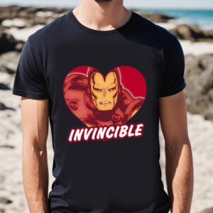 Valentines Womens Shirts Marvel Iron Man Invincible Heart Valentines T Shirt 1