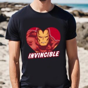 Valentines Womens Shirts Marvel Iron Man Invincible Heart Valentines T Shirt 2