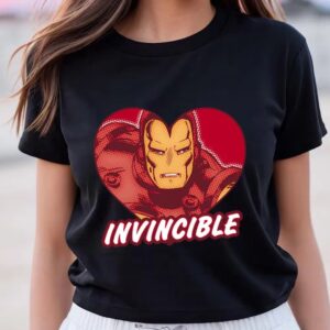 Valentines Womens Shirts Marvel Iron Man Invincible Heart Valentines T Shirt 3