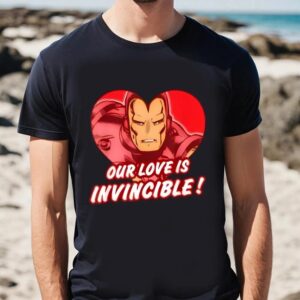 Valentines Womens Shirts Marvel Iron Man Love Is Invincible Valentines Day T shirt 2